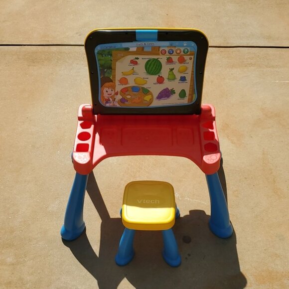 VTech Touch and Learn Activity Desk Deluxe - Red & Blue - Pre-Owned - Picture 3 of 16